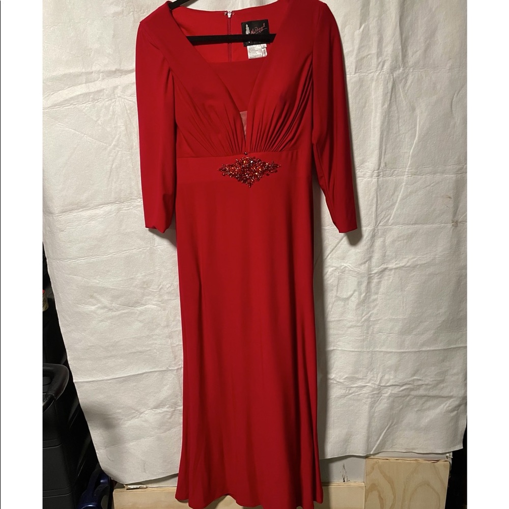 Red Mac Duggal dress